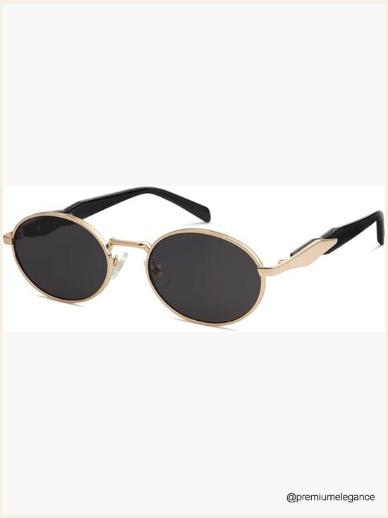 Retro Oval Sunglasses UV400 Protection Polycarbonate Lens